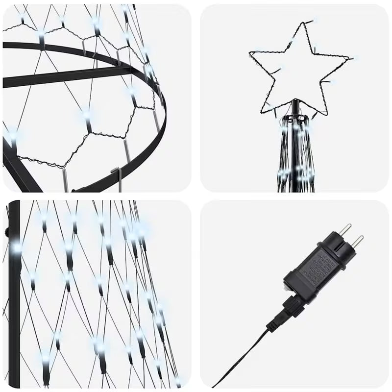 albero di natale a cono 180 cm