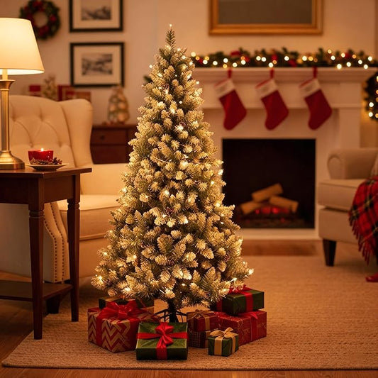 Albero Di Natale Artificiale Effetto Realistico In Pvc Ignifugo, Albero Di Natale Folto Con Aghi Di Pino Spessi E Rami A Gancio, Con Borsa E Base In Metallo (Innevato, 150 cm)