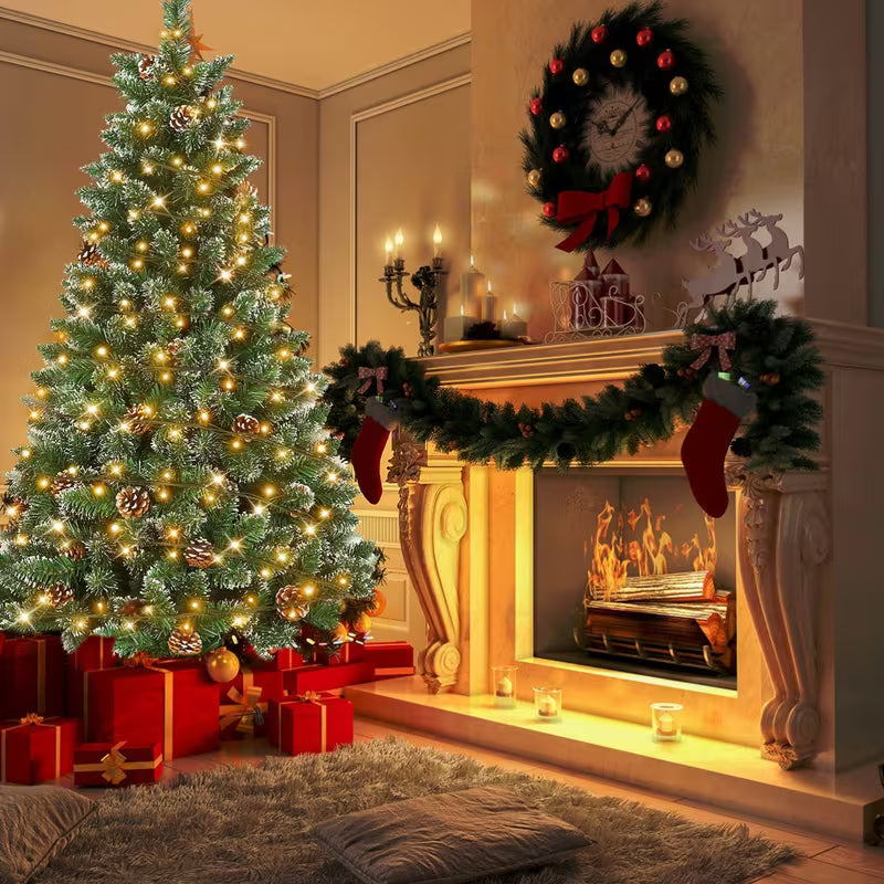 albero di natale artificiale preilluminato