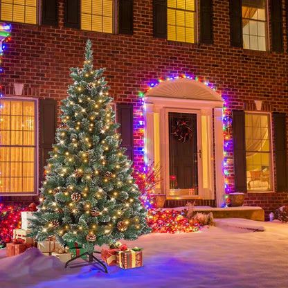 albero di natale artificiale preilluminato