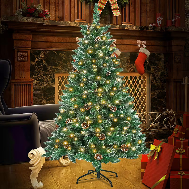 albero di natale artificiale preilluminato