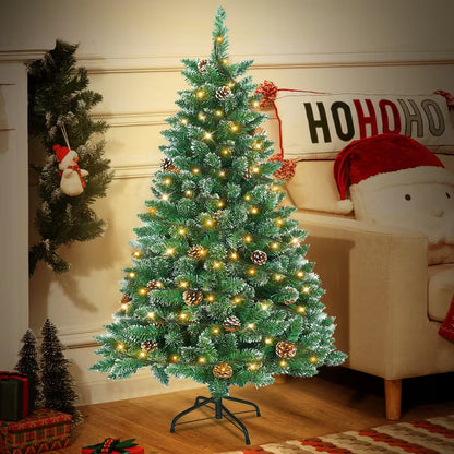 albero di natale artificiale preilluminato